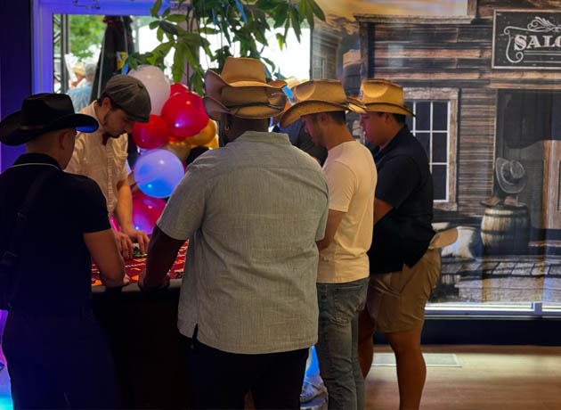 Cowboy & Western and Wild West theme night with Fun casino gambling on blackjack and roulette and truly professional croupiers Western party, wild west themed birthday. Western Cowboy Casino Party — where the Wild West meets the thrill of the casino, turning your event into a legendary experience. Decor Cowboy & Western large backdrops and more themed parties & events. North Vancouver, West Vancouver, Burnaby, Port Moody, Coquitlam, Port Coquitlam, Surrey, Langley, New Westminster, Richmond, Kelowna, Aldergrove, Mission. Chilliwack, Abbotsford, Tsawwassen, Whistler, Squamish, Kamloops...