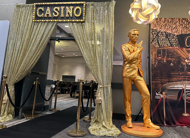007 Red Entrance rental Casino Royale Themed Decorations rental and Props - Fun Event Party Kings in Vancouver BC. James bond party decorations | bond red crpet entrance 007 casino party rental hire...