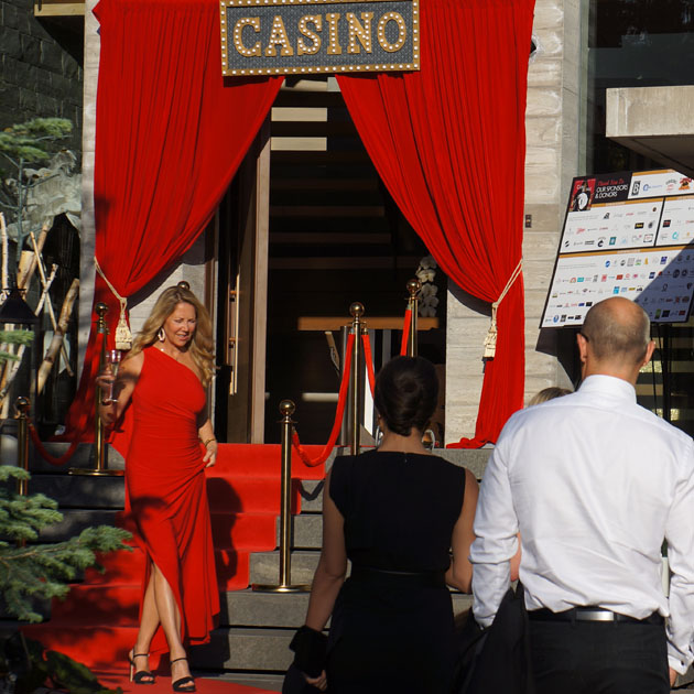 Casino Royale Themed Decorations rental and Props - Fun Event Party Kings in Vancouver BC. James bond party decorations | bond red crpet entrance 007 casino party rental hire...